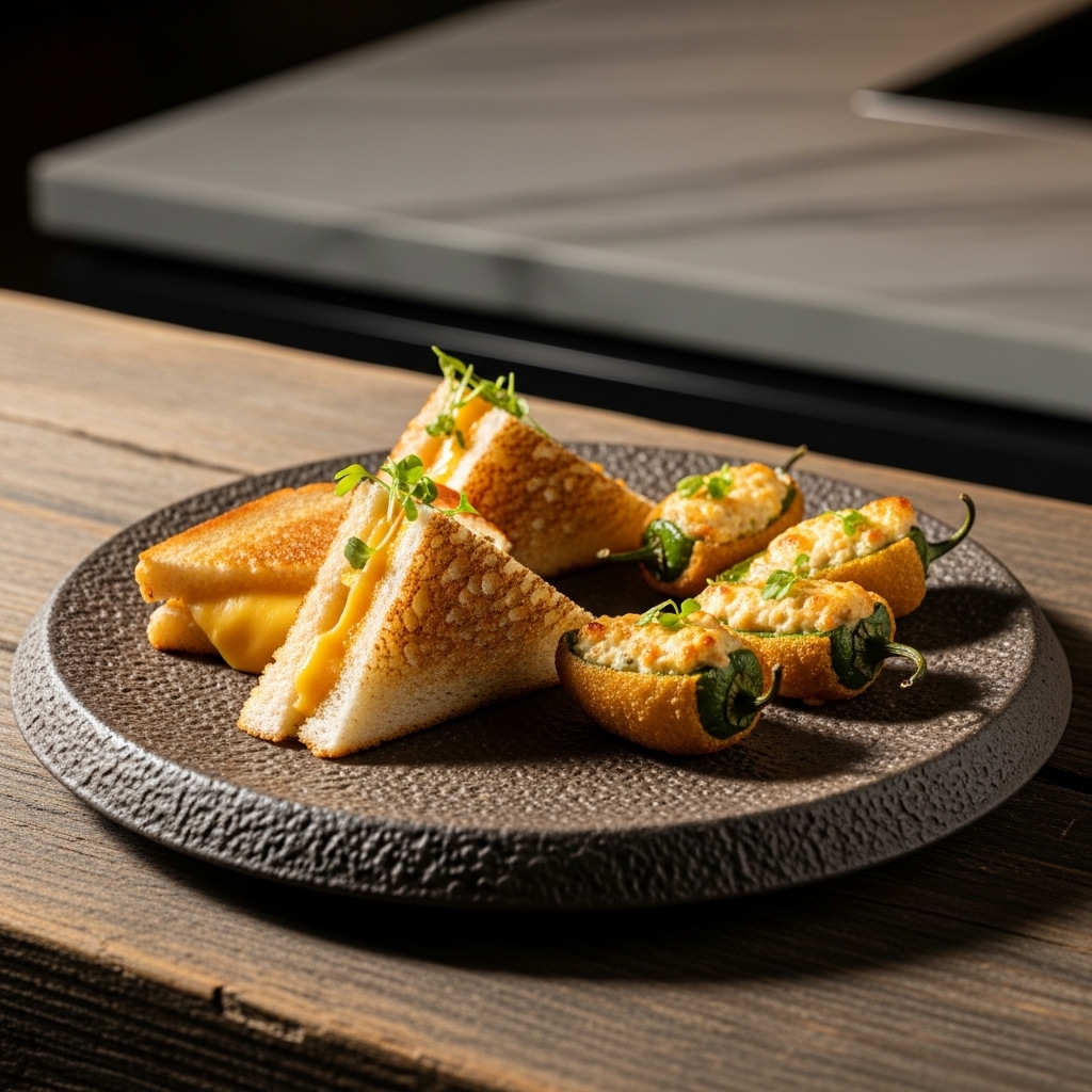 Festival Classic Snack: Grilled Cheese & Jalapeño Poppers Fusion